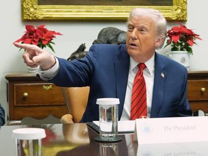 President Donald Trump speaks during a roundtable in the Roosevelt Room of the White House, Wednesday, December 10, 2025, in Washington. (AP Photo/Evan Vucci)