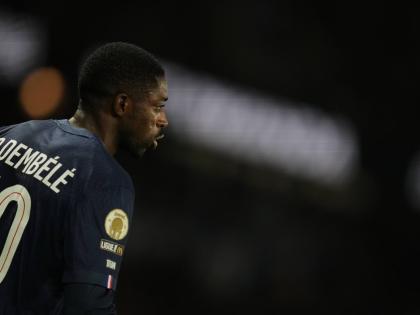 PSG’s Ousmane Dembele waits to kick a corner during the French League One football match against Rennes in Paris, France on December 6.