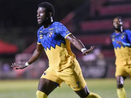 
Ronaldo Biggs, seen here celebrating a goal against Harbour View, will have another chance to get the better of the Stars of the East today.