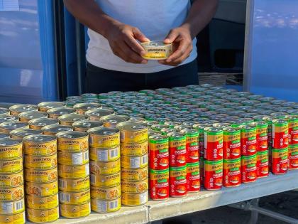Some of the relief supplies distributed by the Seprod Foundation, in partnership with Brunswick and Facey Commodity.