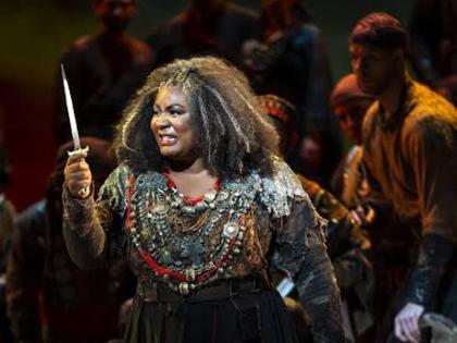 Raehann Bryce-Davis in one of her dramatic performances.