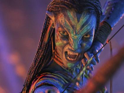 Neytiri, played by Zoe Saldana, in a scene from ‘Avatar: Fire and Ash’.