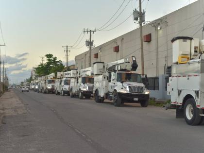 Seventy-two trucks leave the Port in Montego Bay for Westmoreland and other parts of Western Jamaica, as part of the escalation of power restoration by the Jamaica Public Service. 