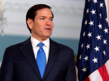 Secretary of State Marco Rubio answers a reporter's question ahead of a meeting with Serbian Foreign Minister Marko Djuric at the State Department, Wednesday, August 6, 2025, in Washington. (AP Photo/Mark Schiefelbein)