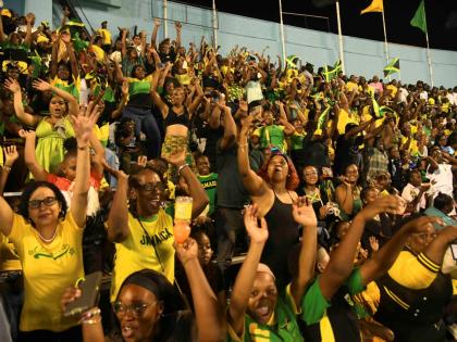 People celebrating at Jamaica’s 63rd independence Grand Gala celebration on August 6, 2025 at the National Stadium in Kingston.