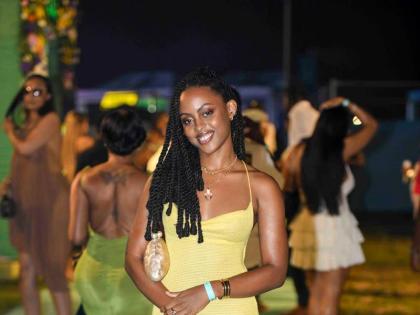 Entrepreneur Aliyah Williams looked radiant in a yellow crochet dress. 