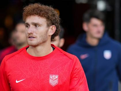  United States’s Josh Sargent looks on prior to a friendly football match against Japan on Tuesday, September 9, 2025, in Columbus, Ohio. 