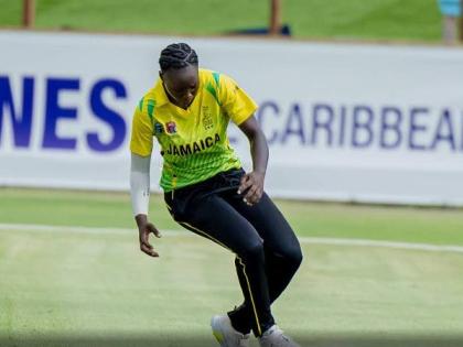 Jamaica’s women cricket team in action.