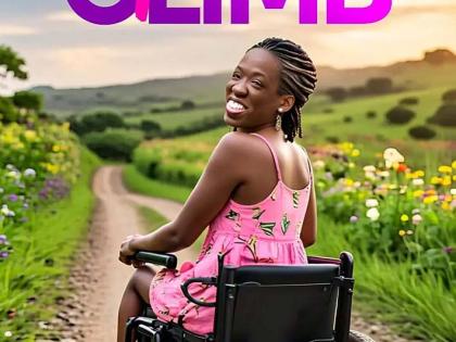 Cover of book - ‘Uphill Climb - Cerebral Palsy Adventures’.