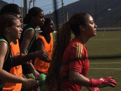 Jamaica’s Under-17 Reggae Girlz in training.