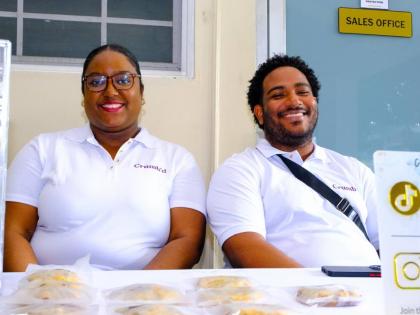 Founder of Cumb’d, Christopher Curtis is all smiles with Natasha Bradshaw, who frequently assists him with events and pop ups.