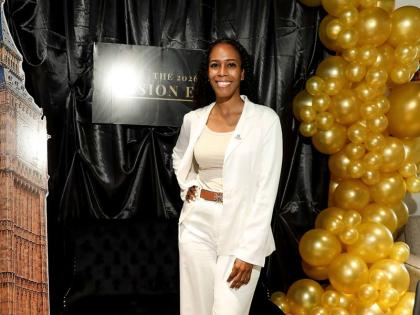 The lovely Terri-Ann Spencer, financial advisor at Sagicor, who engaged her audience in money matters during her presentation, is all smiles.