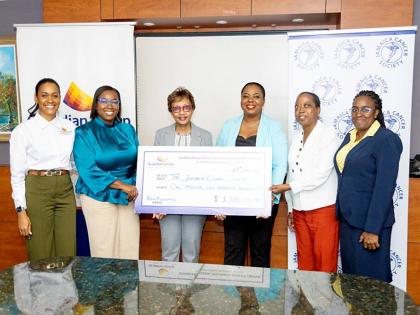 Senior Manager, Marketing & Communications at Guardian Group (left); Sheriel Hill-Gayle, Business Development Manager at Guardian General Insurance of Jamaica; Karen Bhoorasingh, President of Guardian General Insurance of Jamaica; Roshane Reid-Koomson, Exe