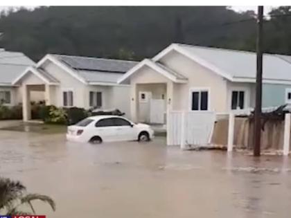 Homes under water at OceanPointe in Hanover.