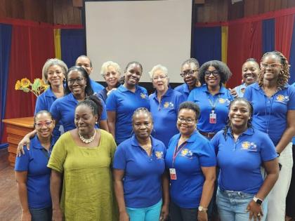 Some of the members of staff from the Language Section in the Department of Language, Linguistics and Philosophy (DLLP) at the Mona campus of The University of the West Indies. Communication specialist Joan Andrea Hutchinson is second from left in the fron