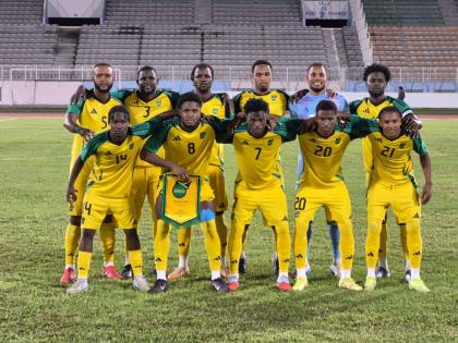 
Starting line-up of Jamaica’s all-local contingent that faced Martinique in an international friendly in Martinique yesterday.