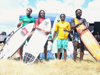 From left: Elishama Beckford, Ivah Wilmot, Akeem Taylor, and Ronald Hastings at the Jamaica SA event in South Haven.