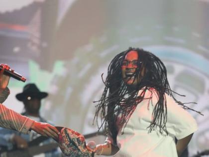 Koffee makes a triumphant return to the Jamaican festival stage, surprising the Lost In Time crowd during Protoje’s set.
