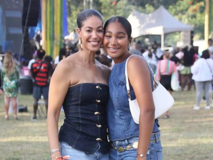 Ready to take in the performances on LIT day two are media personality Yendi Phillipps and her daughter Israel McGregor-Phillipps.
