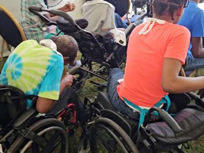 Some of the children resident at Blessed Assurance who survived Hurricane Melissa.