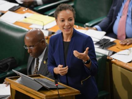 Minister of Foreign Affairs and Foreign Trade, Kamina Johnson Smith.

