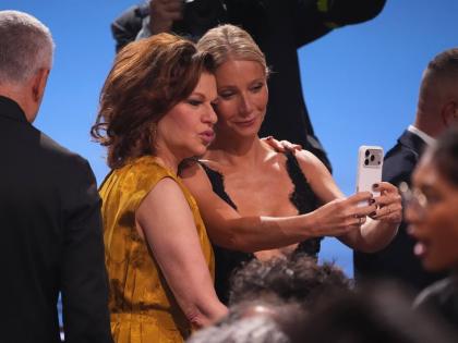 Sandra Bernhard (left), and Gwyneth Paltrow appear in the audience during the 32nd Annual Actor Awards. 