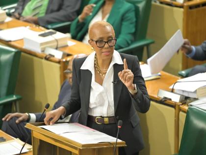 Minister of Finance and the Public Service, Fayval Williams, opens the 2026/27 Budget Debate in the House of Representatives on March 10, 2026. 

