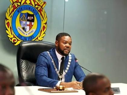 Montego Bay’s Mayor Richard Vernon addressing the monthly meeting of the St James Municipal Corporation on Thursday.