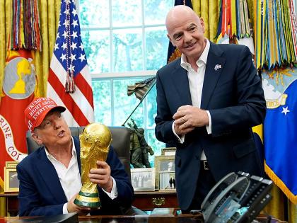 United States president Donald Trump (left) with FIFA president Gianni Infantino.