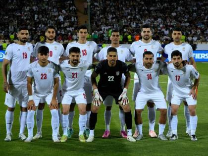 Iran’s players pose for a team photo before an Asian group A qualifying football match against North Korea for the 2026 World Cup, June 10, 2025, at Azadi Stadium in Tehran, Iran. 