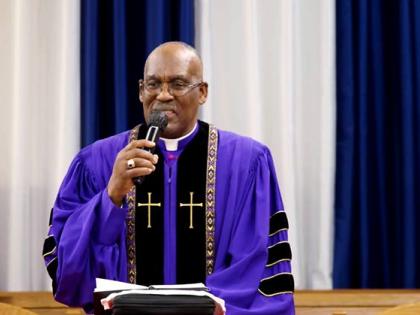 Bishop Donald Maxwell gives a New Year message to the Pentecostal City Mission Church- Far Rockaway in 2022. 