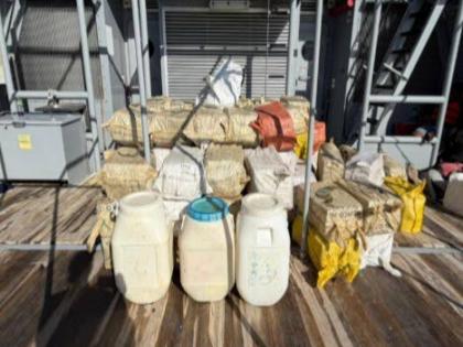 Cocaine seized by the JDF Coast Guard offshore Treasure Beach, St Elizabeth on March 21, 2026.