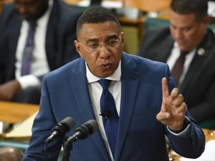 Prime Minister Andrew Holness making his presentation to the 2026-2027 Budget debate.