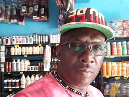 Roy Lamey at his store, Barry Beauty Supplies, at Beadles Plaza, Santa Cruz.