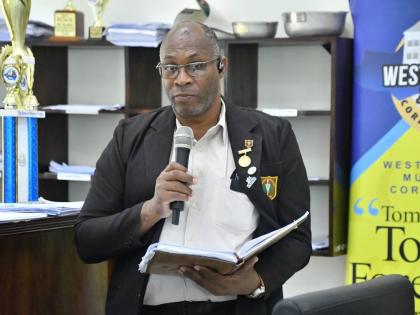 Chief Public Health Inspector for Westmoreland, Steve Morris, addressing the recent monthly meeting of the Westmoreland Municipal Corporation in Savanna-la-Mar. 