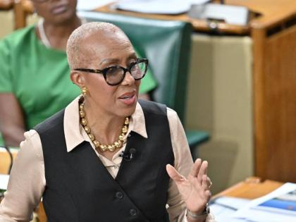Finance Minister Fayval Williams speaking during the closing of the 2026-2027 National Budget Debate.