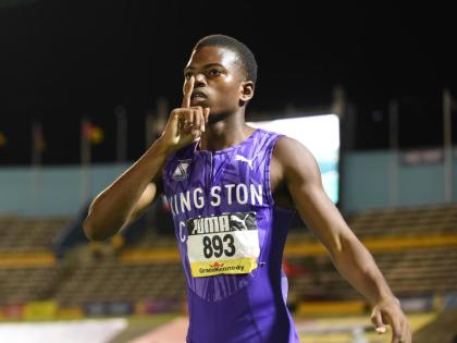 Jason Pitter of Kingston College smashed the boys’ Class Two 400m record with a 45.76-second run, moving into third on Jamaica’s U18 all-time list behind Christopher Taylor and Usain Bolt, at the ISSA/GraceKennedy Boys and Girls Athletics Championships