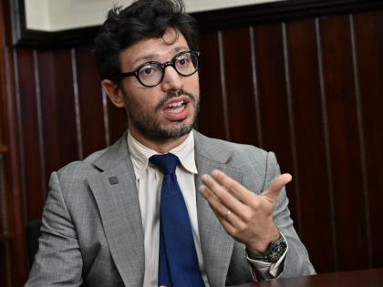 William Squier Gonzalez, UNOPS portfolio development adviser for Latin America and the Caribbean, speaking with The Sunday Gleaner at the newspaper’s North Street offices last Thursday. 