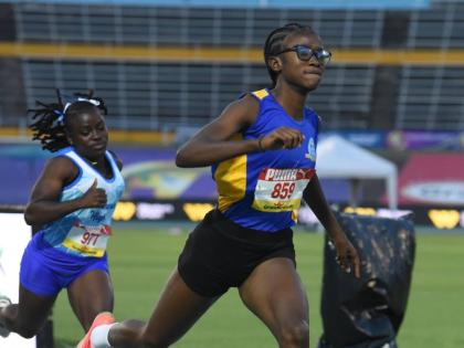 Shakeya Reid of Penwood High School brought her school their first ISSA/GraceKennedy Boys and Girls’ Athletics Championships points when she finished sixth in the Class One 100 metres.