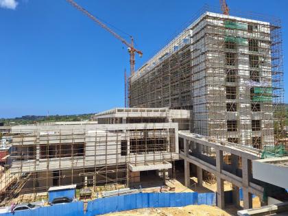 Building under construction to host the Western Children and Adolescent Hospital in Mt Salem, St James 