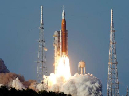 NASA's Artemis II moon rocket lifts off from the Kennedy Space Center's Launch Pad 39-B on April 1, 2026, in Cape Canaveral, Fla. (AP Photo/Chris O'Meara)