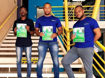 From left: Odaine Williams, information technology manager; Marvin Richards, operations manager, and Stephen Richards, president of Reality Focus Limited.