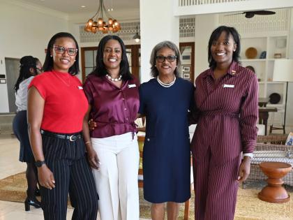 From left: Half Moon Eclipse Luxury Resort’s Tashane Castillo, wedding sales manager; Sharon Logan, director of sales; Shernette Crichton, newly appointed managing director, Half Moon Resort; and Latoya Murray, account manager, group wedding sales, celeb