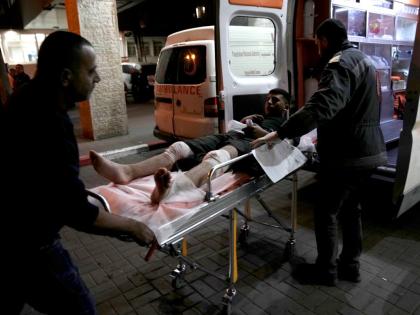 A Palestinian, wounded in a settler rampage, at the Palestine Medical Complex in the West Bank city of Ramallah, in April 2024. 