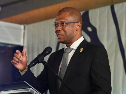 Dr Kevin Brown, president of the University of Technology, Jamaica, addresses the opening day of the Jamaica Teachers’ Association’s 2026 Education Conference on Tuesday.