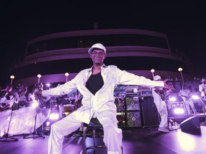 Beres Hammond performing at the All White Night segment of the 2026 Love and Harmony Cruise.