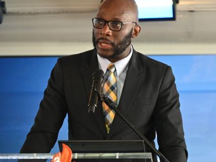 Mark Malabver, president of the Jamaica Teachers' Association (JTA), addressing delegates on the third and final day of the JTA's 2026 education conference at the Princess Grand Hotel in Hanover on Thursday, April 9, 2026.