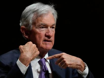 Federal Reserve Chair Jerome Powell gestures while addressing students at Harvard University, Monday, March 30, 2026, in Cambridge, USA. 