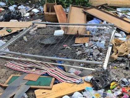 The illegal dumping site at the top of Hughenden Avenue in St Andrew.