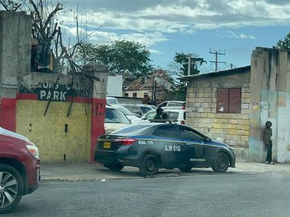  Police at parking lot near KPH on April 13, 2026.